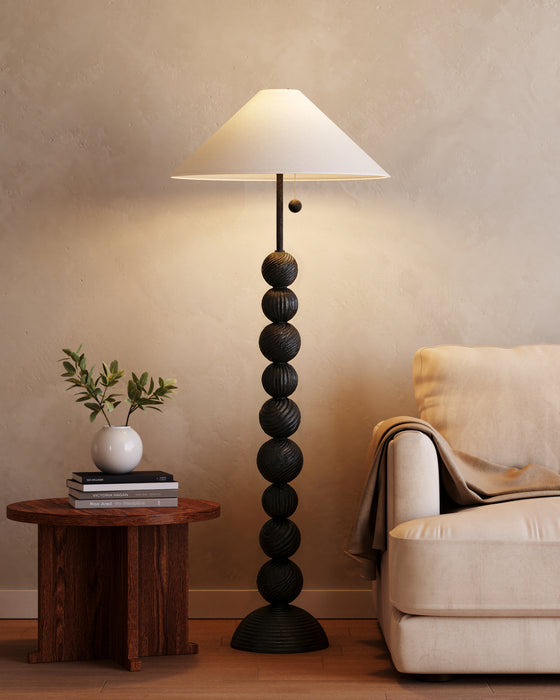 Miela Two Light Floor Lamp Forged Iron