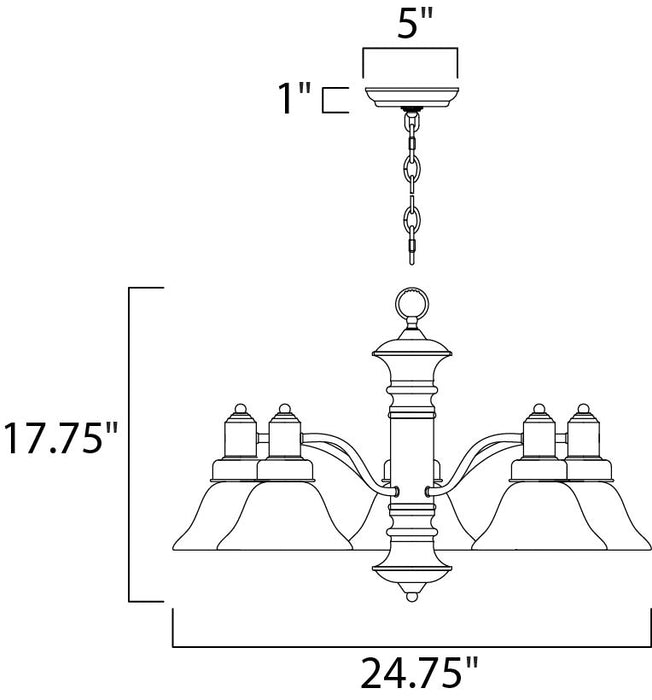 Newburg Chandelier-Mid. Chandeliers-Maxim-Lighting Design Store