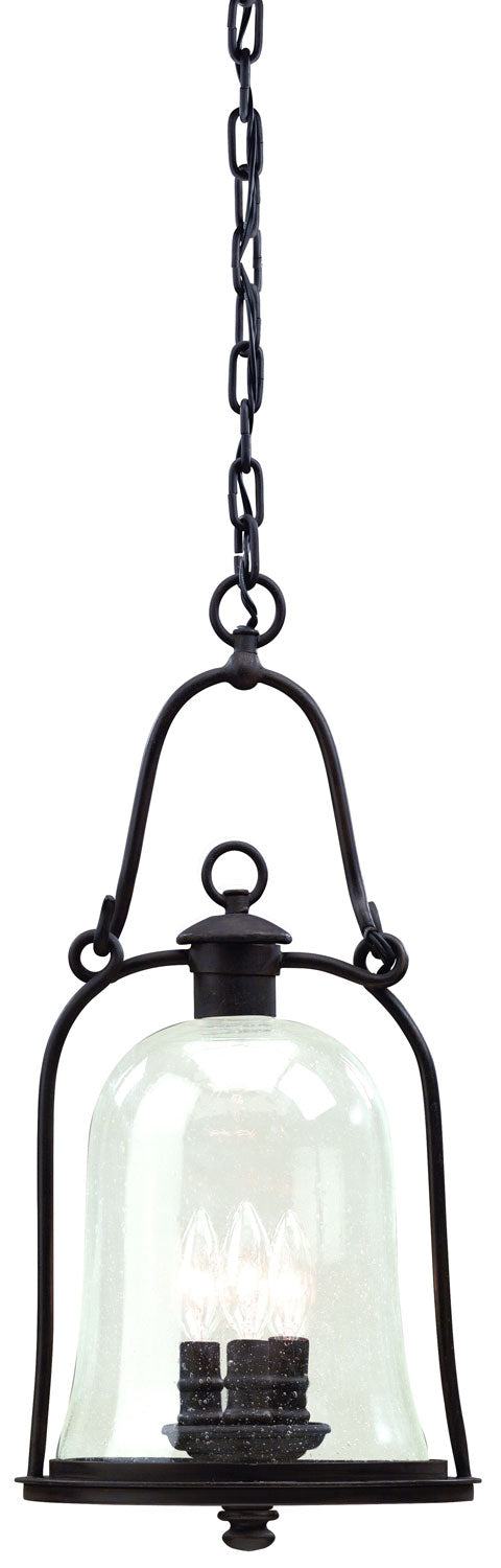 Troy Lighting - F9467-TBK - Three Light Hanging Lantern - Owings Mill - Natural Bronze