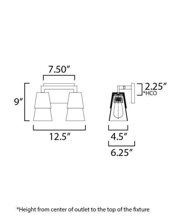 Carpenter Two Light Bath Vanity-Bathroom Fixtures-Maxim-Lighting Design Store