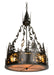 Meyda Tiffany - 50282 - Four Light Inverted Pendant - Bear At Dusk - Black/Amber Mica