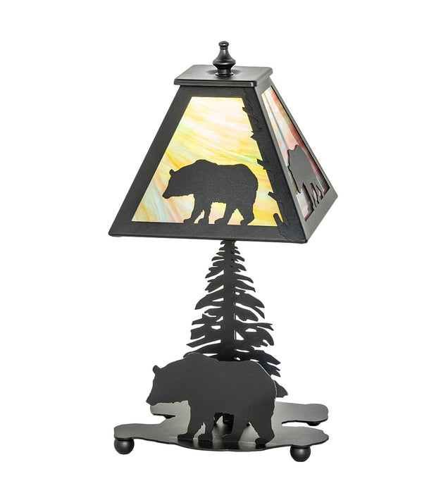 Meyda Tiffany - 50398 - One Light Table Lamp - Lone Bear - Antique Copper