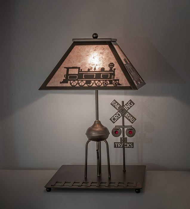 Meyda Tiffany - 51704 - One Light Table Lamp - Train - Antique Copper