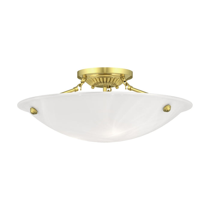 Livex Lighting - 4274-02 - Three Light Ceiling Mount - Oasis - Polished Brass