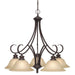 Golden - 6005-D5 RBZ - Five Light Chandelier - Lancaster - Rubbed Bronze