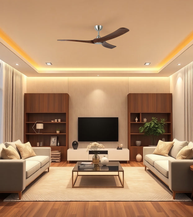 Williwaw 60"Ceiling Fan Brushed Nickel-Fans-Eglo USA-Lighting Design Store