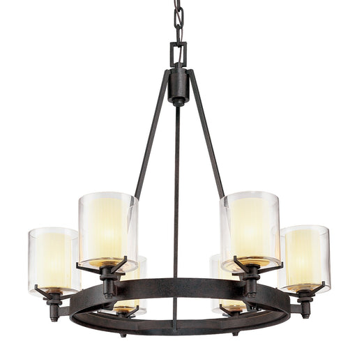 Troy Lighting - F1716-TRN - Six Light Chandelier - Arcadia - Textured Iron