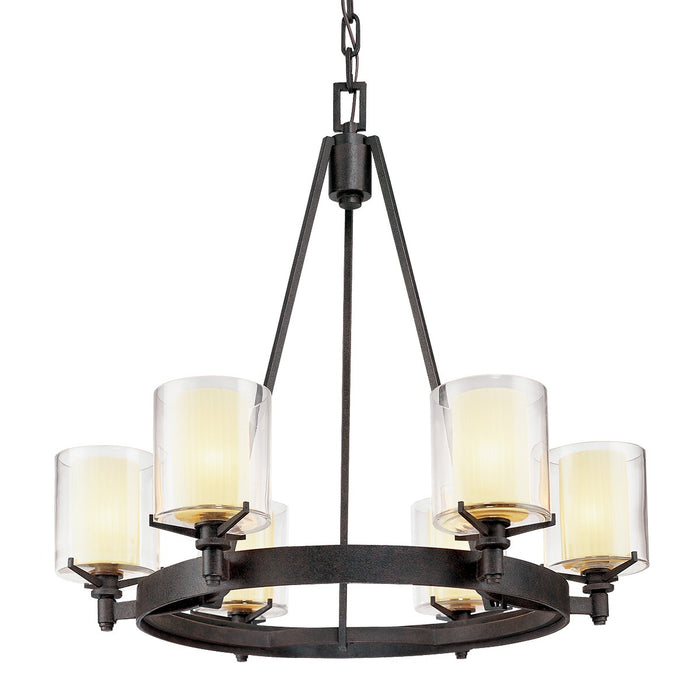 Troy Lighting - F1716-TRN - Six Light Chandelier - Arcadia - Textured Iron