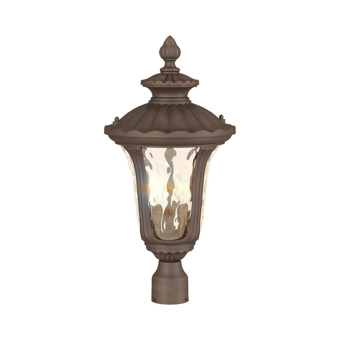 Livex Lighting - 7659-58 - Three Light Post-Top Lanterm - Oxford - Hand Applied Imperial Bronze
