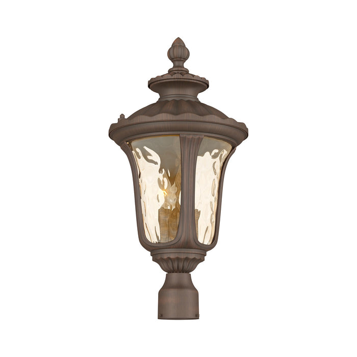 Livex Lighting - 7659-58 - Three Light Post-Top Lanterm - Oxford - Hand Applied Imperial Bronze