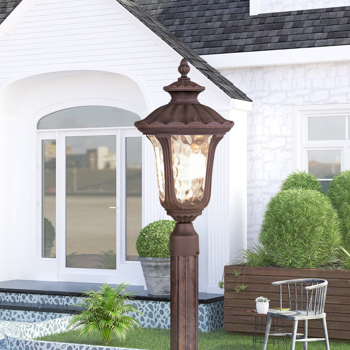 Livex Lighting - 7659-58 - Three Light Post-Top Lanterm - Oxford - Hand Applied Imperial Bronze