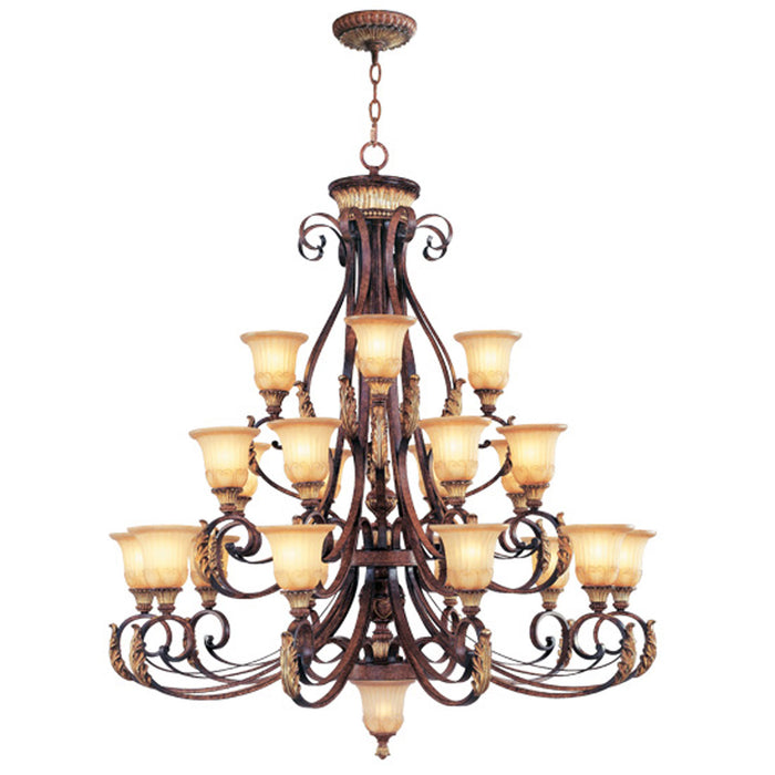 Livex Lighting - 8569-63 - 23 Light Chandelier - Villa Verona - Hand Applied Verona Bronze w/ Aged Gold Leafs