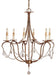 Currey and Company - 9880 - Six Light Chandelier - Crystal - Rhine Gold