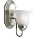Progress Lighting - P3051-09 - One Light Bath Bracket - Alabaster Glass - Brushed Nickel