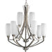 Progress Lighting - P4439-09 - Nine Light Chandelier - Wisten - Brushed Nickel