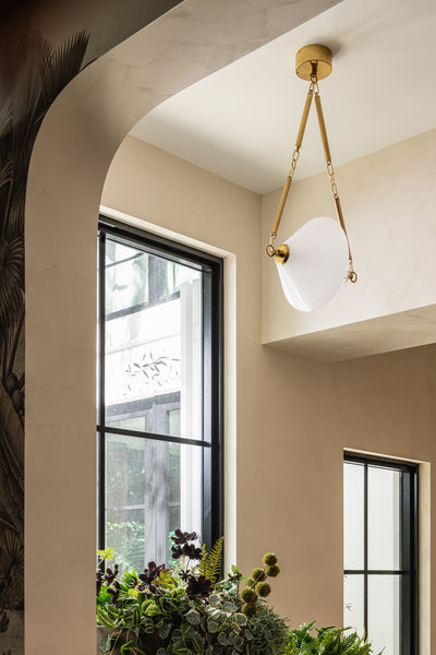 Solara LED Pendant Vintage Polished Brass-Pendants-Corbett Lighting-Lighting Design Store