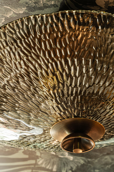 Alba Three Light Semi Flush Mount Old World Brass-Semi-Flush Mts.-Corbett Lighting-Lighting Design Store