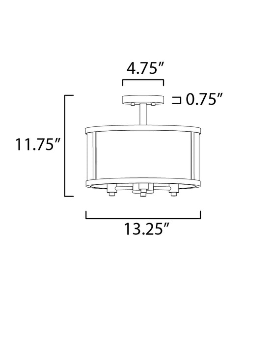 Sentinel Semi Flush Mount-Semi-Flush Mts.-Maxim-Lighting Design Store