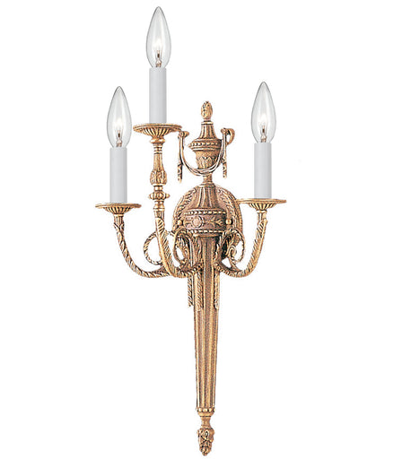 Loxley Three Light Wall Sconce Matte Brass