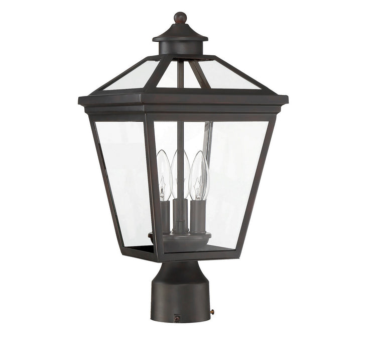 Savoy House - 5-147-13 - Three Light Post Lantern - Ellijay - English Bronze
