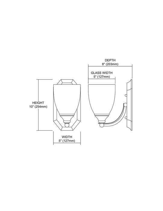 ELK Home - 570-1C-ES - One Light Vanity Lamp - Mix-N-Match - Polished Chrome