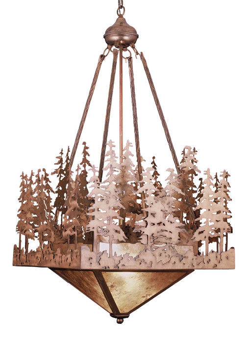 Meyda Tiffany - 50220 - Five Light Pendant - Pine Lake - Antique Copper