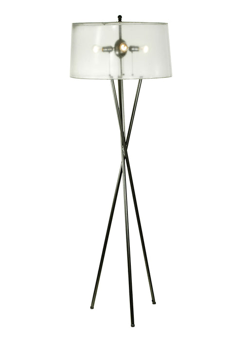 Meyda Tiffany - 52403 - Four Light Floor Lamp - Gossamer - Nickel