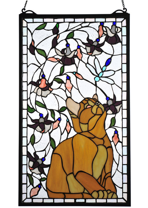 Meyda Tiffany - 74186 - Window - Kitten & Dragonfly - Multi