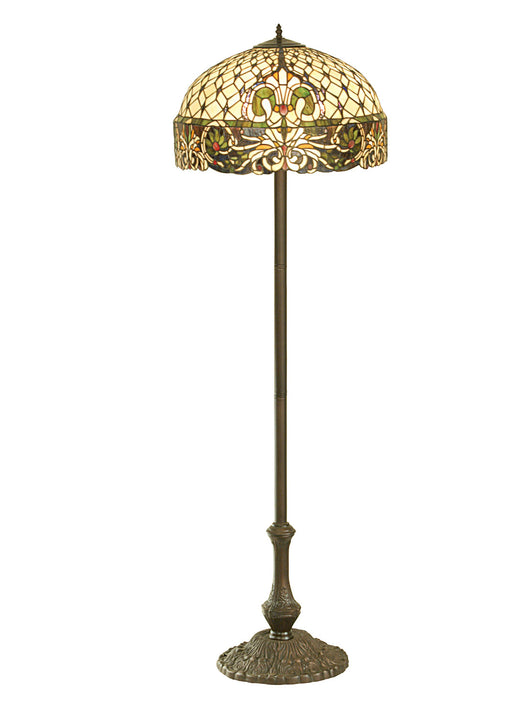 Meyda Tiffany - 81722 - 63" Floor Lamp - Rococo - Ha Beige Green/Blue Burgundy