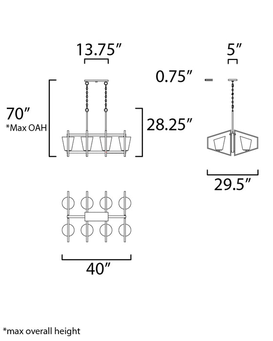 Oblique Linear Pendant-Linear/Island-Maxim-Lighting Design Store