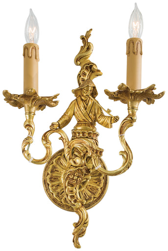 Metropolitan Family Two Light Wall Sconce Sunset Gold