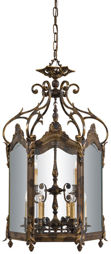 Metropolitan Family Nine Light Foyer Pendant Oxide Brass
