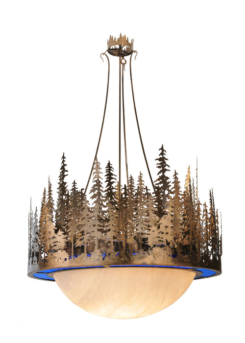 Meyda Tiffany - 81179 - Eight Light Pendant - Pine Lake - Craftsman Brown