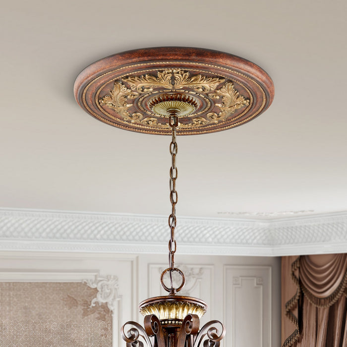 Livex Lighting - 8205-63 - Ceiling Medallion - Versailles - Hand Applied Verona Bronze w/ Gildeds