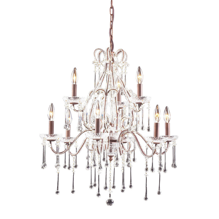 ELK Home - 4013/6+3CL - Nine Light Chandelier - Opulence - Rust