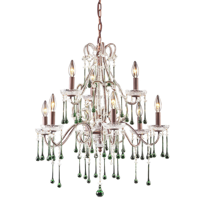 ELK Home - 4013/6+3LM - Nine Light Chandelier - Opulence - Rust