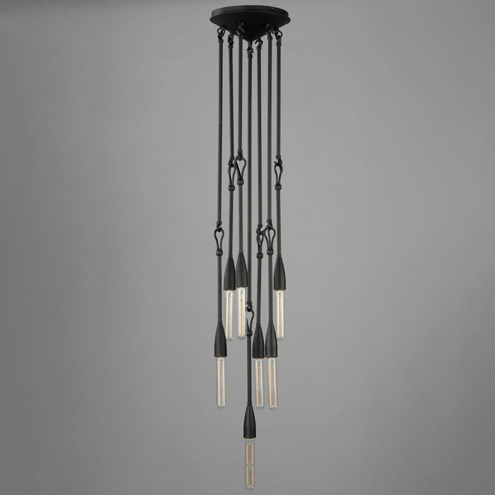 Pioneer Seven Light Pendant-Mini Chandeliers-Maxim-Lighting Design Store