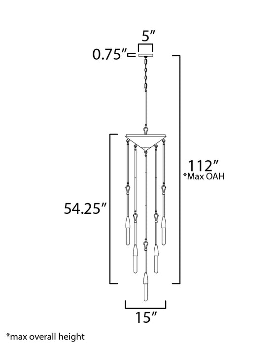 Pioneer 13 Light Pendant-Mini Chandeliers-Maxim-Lighting Design Store