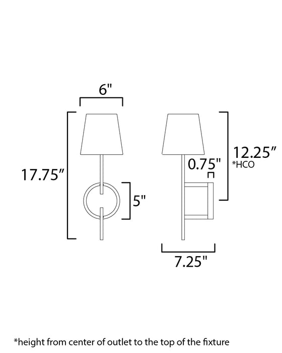 Paoli One Light Wall Sconce-Sconces-Maxim-Lighting Design Store