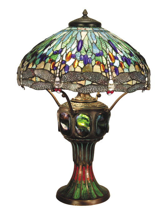 Dale Tiffany - 0007/273E - Three Light Bowl - Museum - Antique Verde