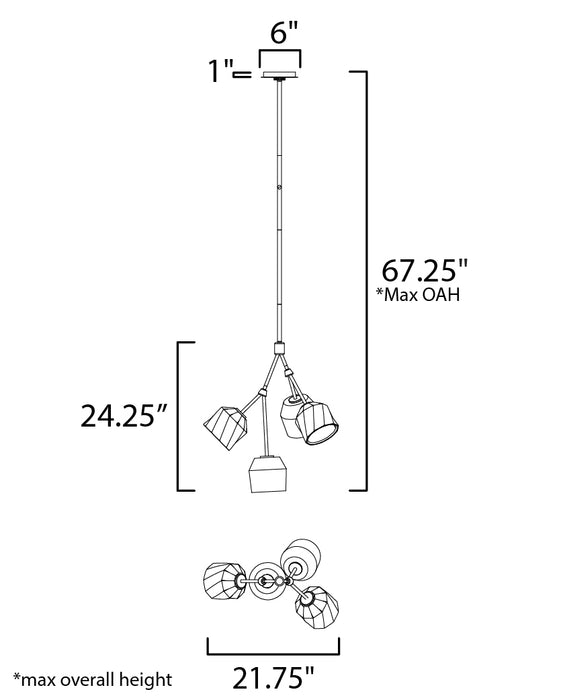 Akimbo LED Pendant-Mini Chandeliers-Maxim-Lighting Design Store