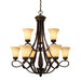 Golden - 8106-9 CDB - Nine Light Chandelier - Torbellino - Cordoban Bronze