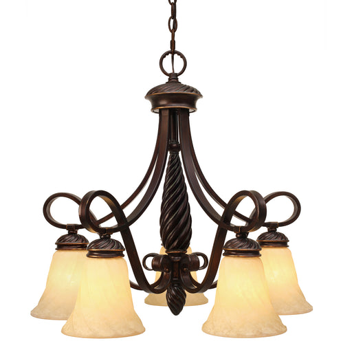 Torbellino Five Light Chandelier Cordoban Bronze