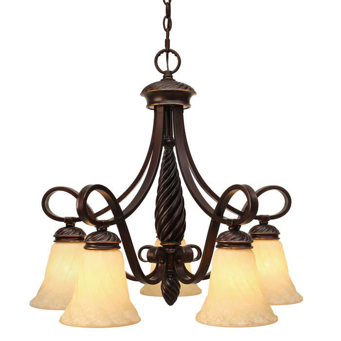 Golden - 8106-D5 CDB - Five Light Chandelier - Torbellino - Cordoban Bronze