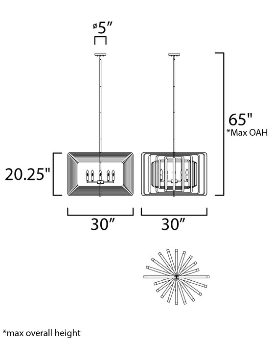 Radial Pendant-Mid. Chandeliers-Maxim-Lighting Design Store