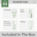 Rogers 44" Ceiling Fan-Fans-Hunter-Lighting Design Store