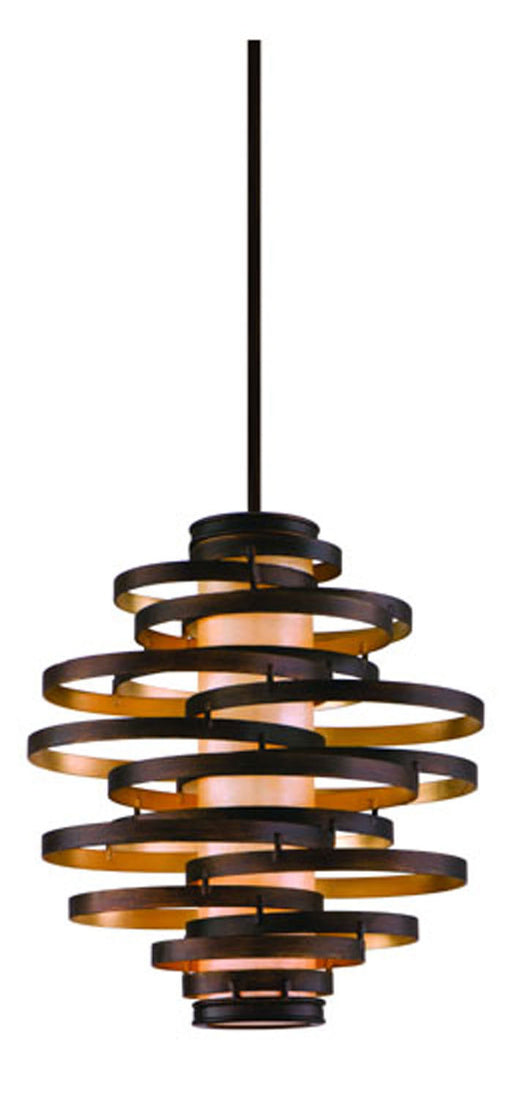 Corbett Lighting - 113-43 - Two Light Chandelier - Vertigo - Bronze And Gold Leaf