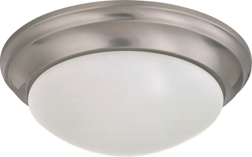 Close to Ceiling Brushed Nickel Two Light Flush Mount Brushed Nickel