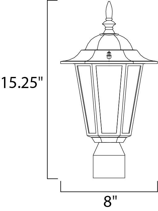 One Light Outdoor Pole/Post Lantern-Exterior-Maxim-Lighting Design Store