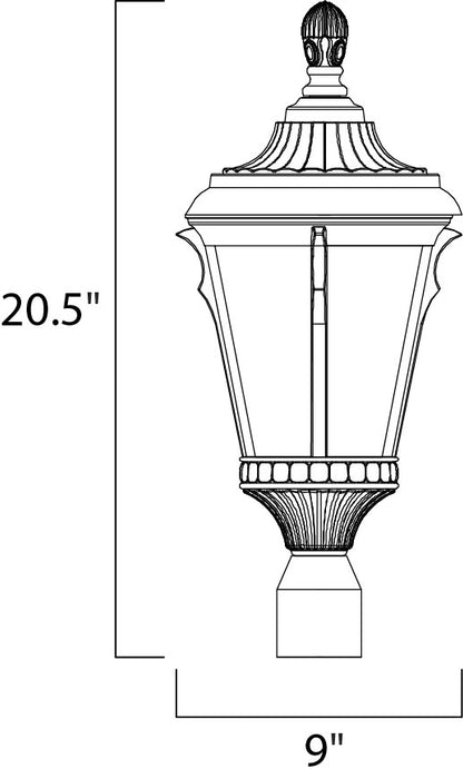 Odessa Outdoor Pole/Post Lantern-Exterior-Maxim-Lighting Design Store
